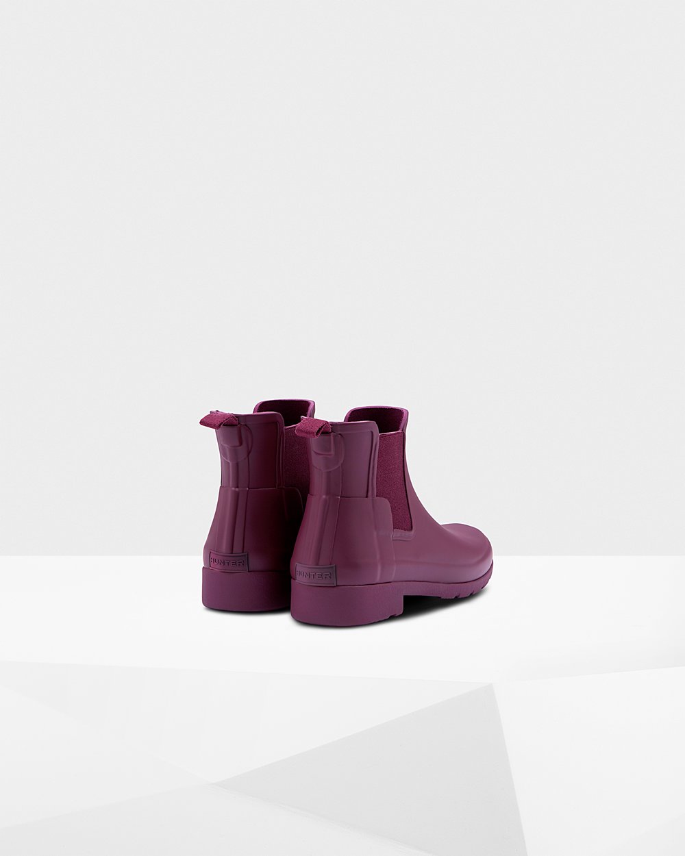 Hunter Refined Slim Fit Chelsea Boots - Buy Online Womens Purple - XDWCMN025